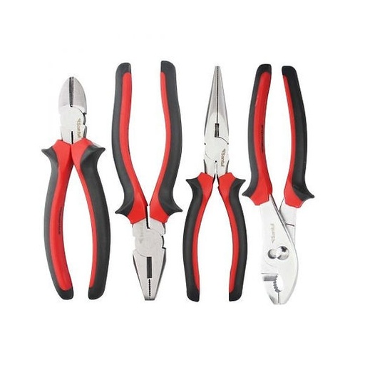 [8189 ST381897] Pinzas profesionales juego de 4 pzas mango confort grip