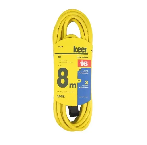 [2439 KR324399] Extensión uso rudo 8 m 7 amps. 2 cond.