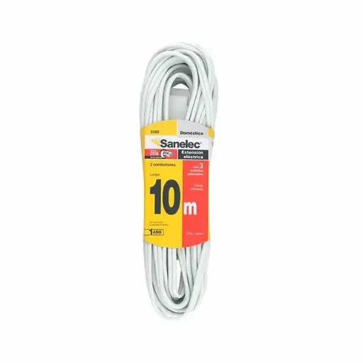 [2382 SE323828] Extensión doméstica 10m blanca 2x16