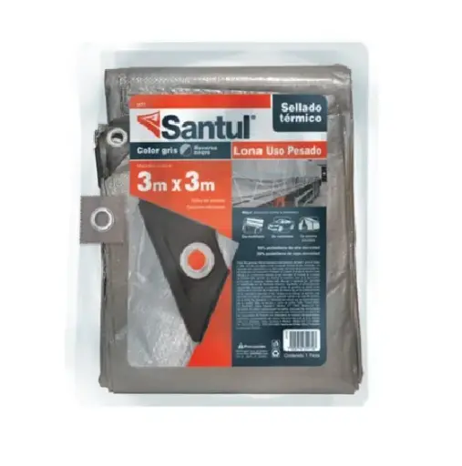 [5471 ST354716] Lona uso pesado gris 3 x 3m