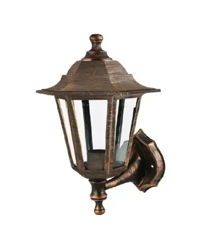 [1233 SE312334] Farol de pared colonial cobre