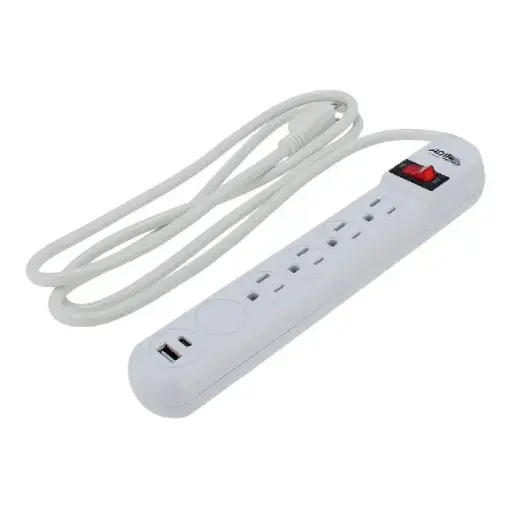 [1337 SE313379] Multicontacto Supresor de pricos, 4 Contactos, 1USB, 1C