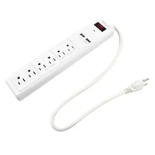 [1356 SE313560] Multicontacto barra 6 contacto s y 2 entradas usb 14AWG