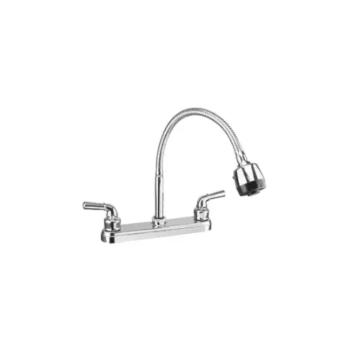 [8953 SP389534] Llave mezcladora flexible 8" palanca cromados p/fregadero