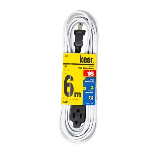 [2425 KR324252] Extensión doméstica 6 m 5 amps. 2 cond.