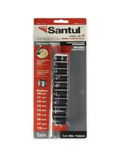[8113 ST381132] Dados juego de 9 pzs milimétricos