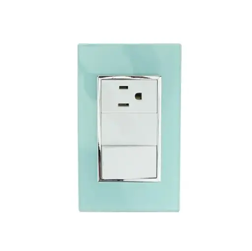 [4548 SE345486] Placa Venecia Aqua apagador y contacto