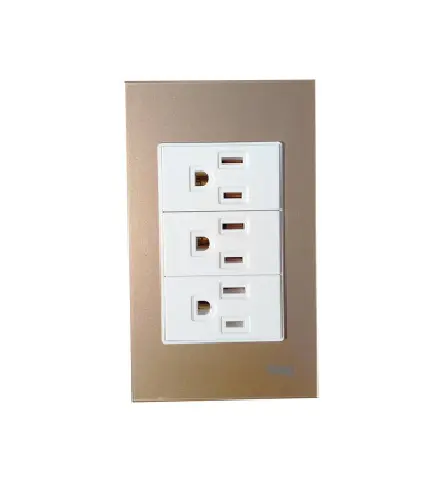 [4586 SE345868] Placa Venecia Champagne contacto triple