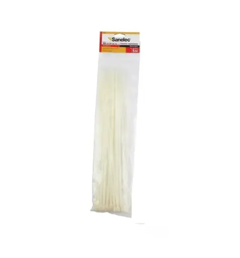 [5785 SE357854] Cinchos plásticos 4.8 x 300 mm color natural 50 pz precio x bolsa