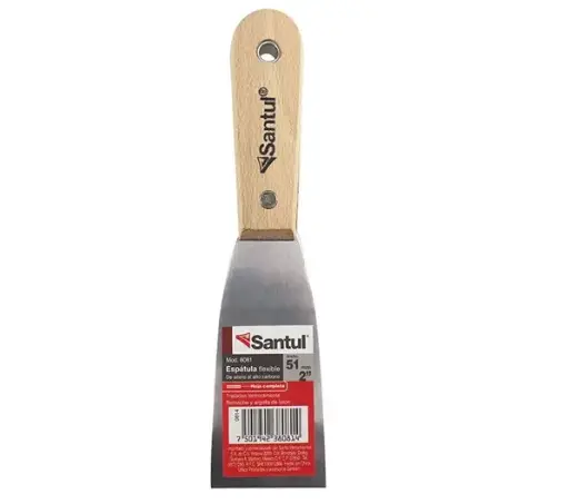 [8081 ST380814] Espátula flexible 2 mango madera