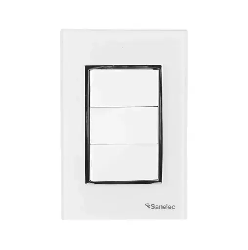 [4477 SE344779] Placa Venecia Blanco apagador triple