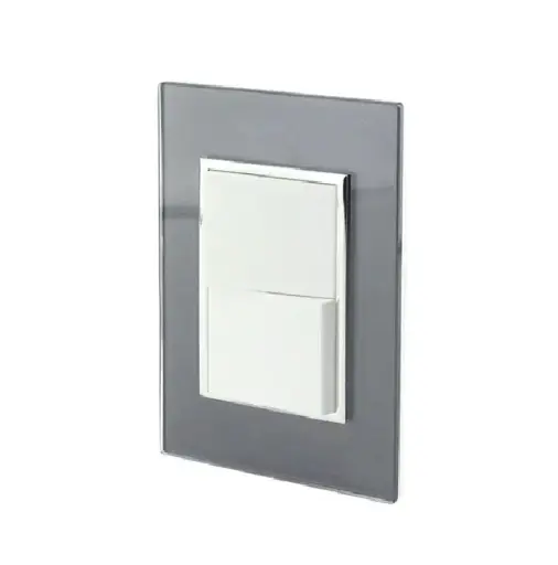 [4544 SE345448] Placa Venecia Humo apagador sencillo y de escalera