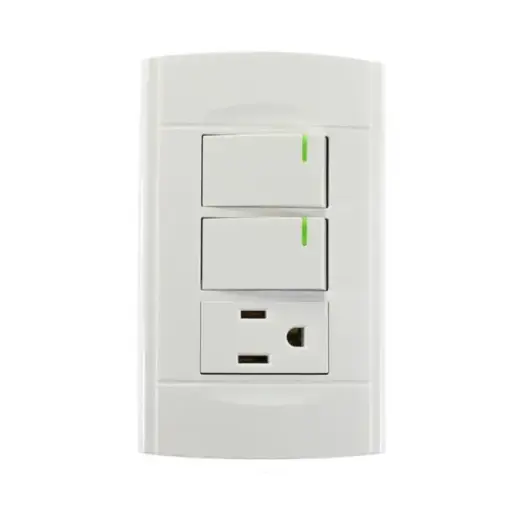 [4516 SE345165] Placa Roma contacto y apagador doble