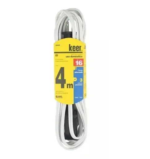 [2423 KR324238] Extensión doméstica 4 m 5 amps. 2 cond.