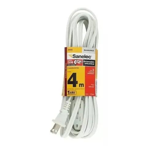 [2402 SE324023] Extensión doméstica 4 m blanca 2x16