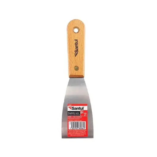 [8086 ST380869] Espátula rígida 2 mango madera