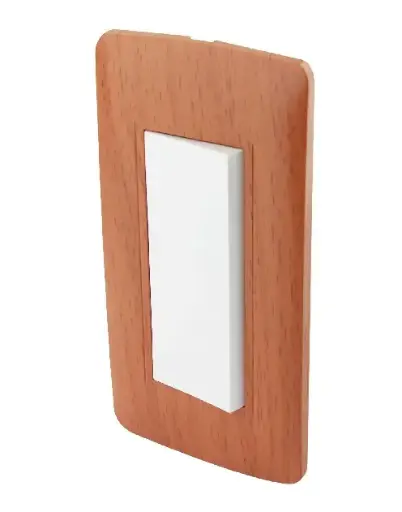 [4508 SE345080] Placa Wooden apagador sencillo