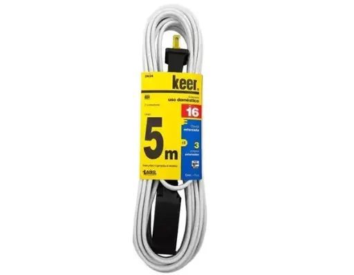 [2424 KR324245] Extensión doméstica 5 m 5 amps. 2 cond.