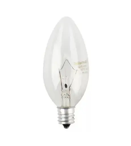 [2146 SE321466] Foco incandescente E12 tipo vela decorativo, 40W