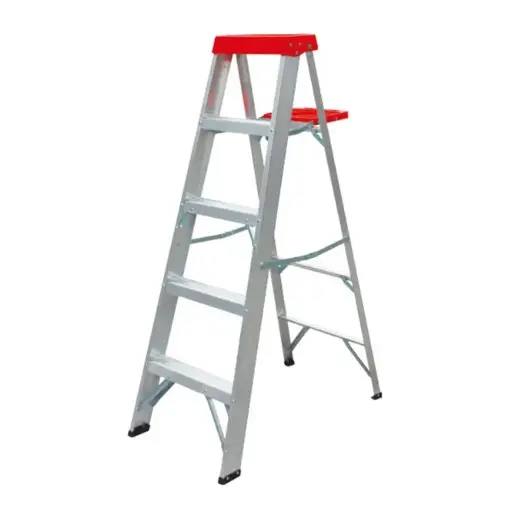 [6757 ST367570] Escalera de tijera tipo ll 4 peldaños y bandeja