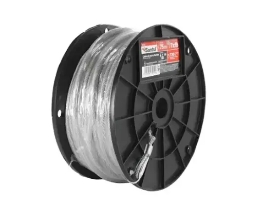[9192 ST391926] Cable acero flexible 7x19 hilos 1/8" recubierto pvc precio x metro