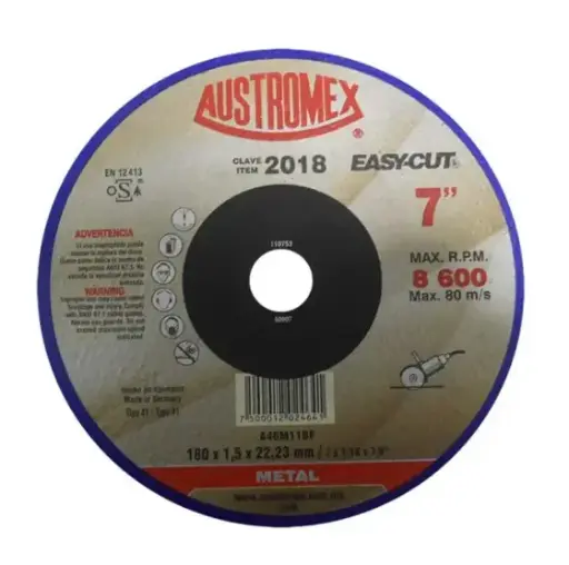 [A4 2024] DISCO PARA CORTE DE METAL 7"X1/16"X7/8" TIPO 42 SUPER PRECISO (EASY-CUT)