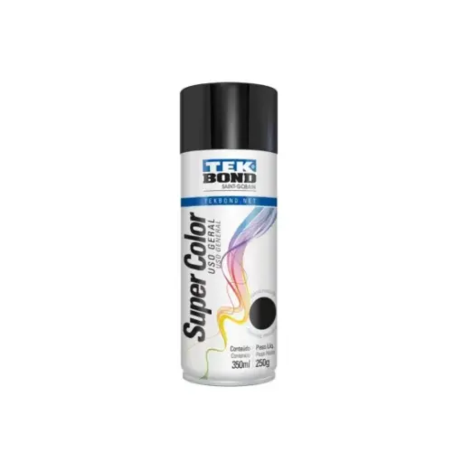 [N2 380924] PINTURA EN AEROSOL USO GENERAL SUPER COLOR 350ML NEGRO BRILLANTE