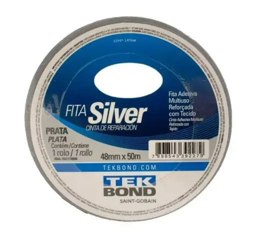 [N2 392279] CINTA PARA DUCTO 48MM X 50MT GRIS PLATA