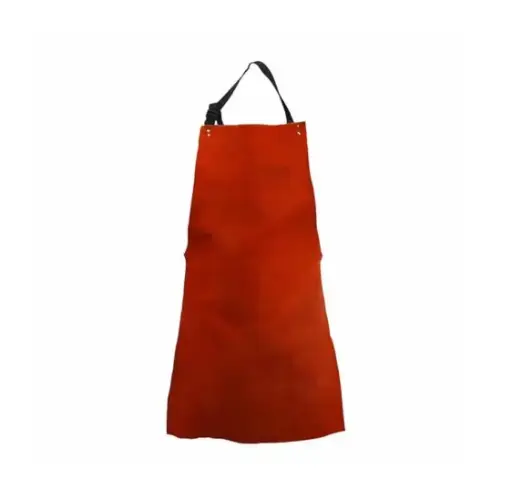 [GO3001] MANDIL CUERO CON BROCHE CUELLO Y CINTURA