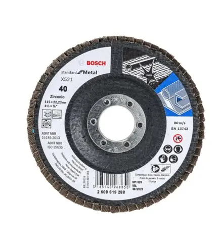 [B3 8619-288] DISCO LAMINADO 4.1/2"X7/8" G040 PARA DESBASTE Y PULIDO DE MET Y A.INOX (STANDARD FOR METAL)