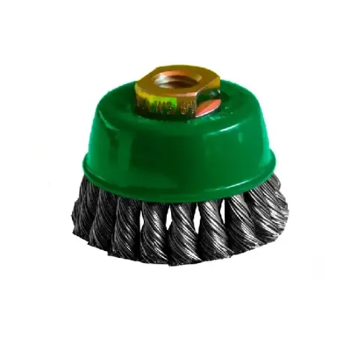 [A4 1565] CARDA COPA ALAMBRE TRENZADO 3"X0.020"XMRX3/4" ACERO AL CARBON TENAZIT