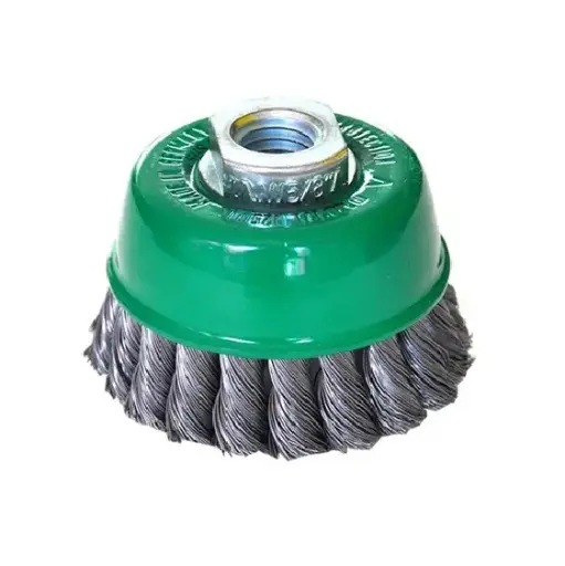 [A4-967] CARDA COPA ALAMBRE TRENZADO 3"X0.014"XMRX3/4" ACERO INOXIDABLE TENAZIT