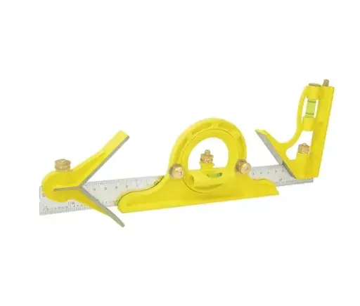 [U1 122255] ESCUADRA DE COMBINACION 12 MANGO HIERRO CON BLOCK-ANGULO Y TRANSPORTADOR