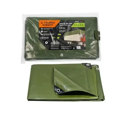 [16375] LONA TRUPER 4 X 5 METROS USO RUDO VERDE OLIVO EXPERT