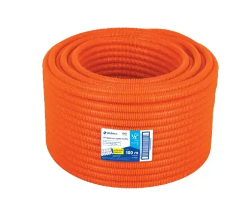 [40740] METRO DE POLIDUCTO 1/2' CORRUGADO FLEX. REFORZ. C/GUIA, 100M