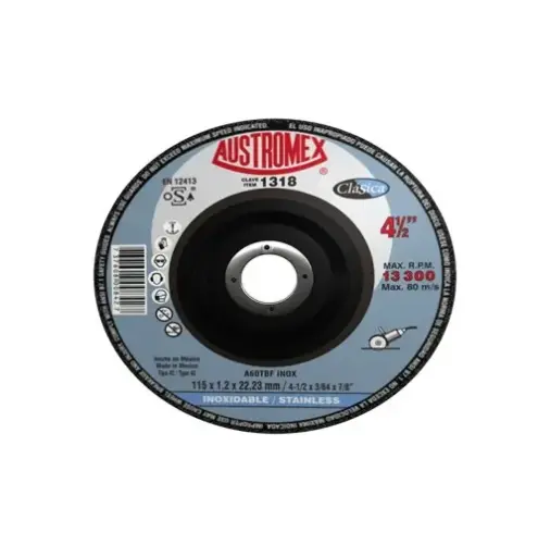 [A4 1318] DISCO T-27 4.1/2"X0.04"X7/8" P/CORTE DE ACERO INOX. TRIPLE MALLA DE F.V.