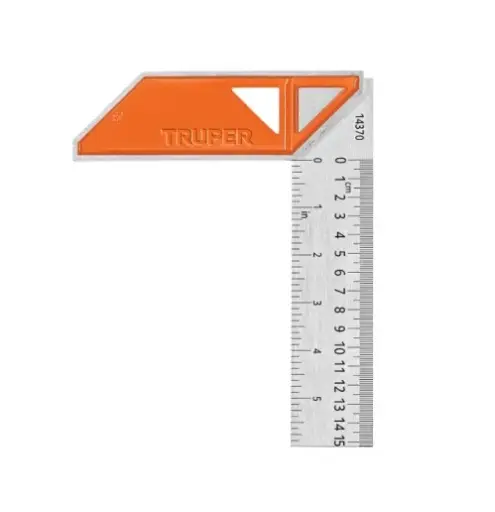 [14370] ESCUADRA PARA CARPINTERO, MANGO DE ALUMINIO, 6''