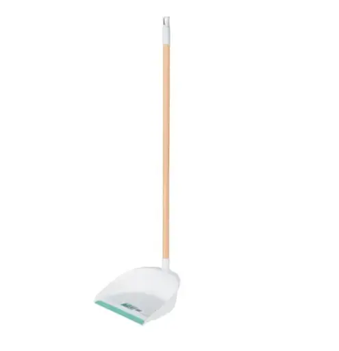 [57024] RECOGEDOR PLASTICO CON BASTON DE MADERA