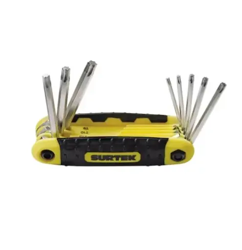 [U1 ALLFTNX8] JUEGO DE LLAVES HEXAGONALES TORX (8 PZAS) PLASTICA T/NAVAJA T-9 A T-40